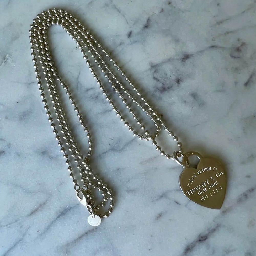 Tiffany & Co. Silver 925 Return to Mini Double Heart Pendant Necklace | eBay