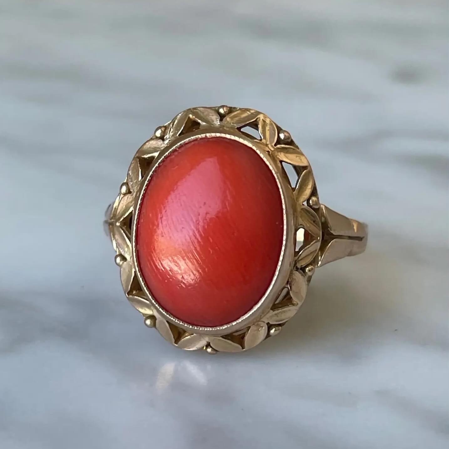 10.25 Ratti Red Coral Ring ADJUSTABLE| Moonga Ring Original Best Quality  Moonga Ring| Pure